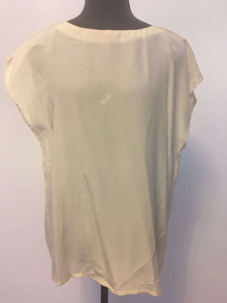 Alba Moda T-Shirt / Bluse, 100 % Seide, weiß - Gr. 38 / M