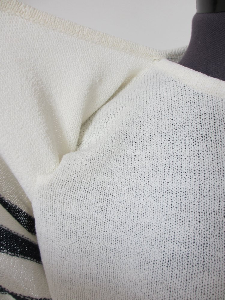 Vintage - Pullover mit angenähter Jacke in Creme-Blau, Gr. S / 36