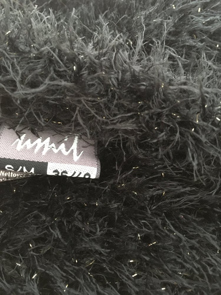 NEU - Strick Pullover mit Glitzerfaden, schwarz gold - Gr. S - M / 36 - 38