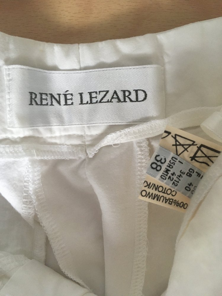 René Lezard Hose / Sommerhose, weiß, 100 % Baumwolle - Gr. 38 / M