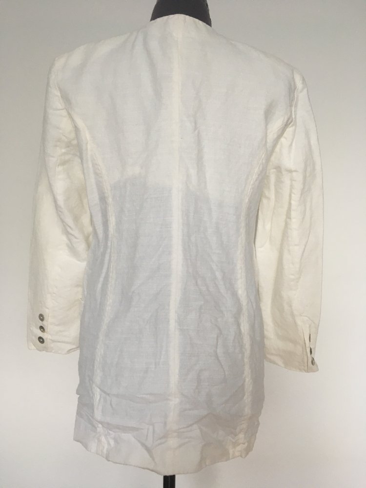 OuiSet Blazer / Jacke, Baumwolle / Leinen, weiß  creme - Gr. S / 36