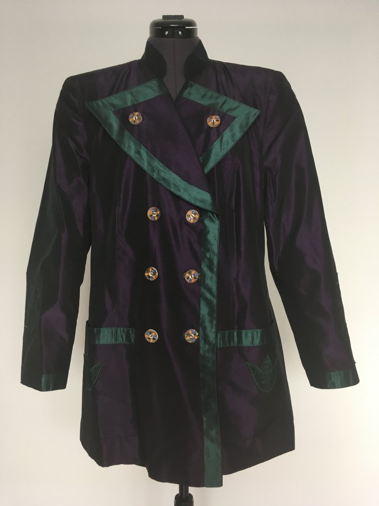 NEU - Gaisberger Couture Jacke / Blazer Tracht, lila grün - Gr. L / 40