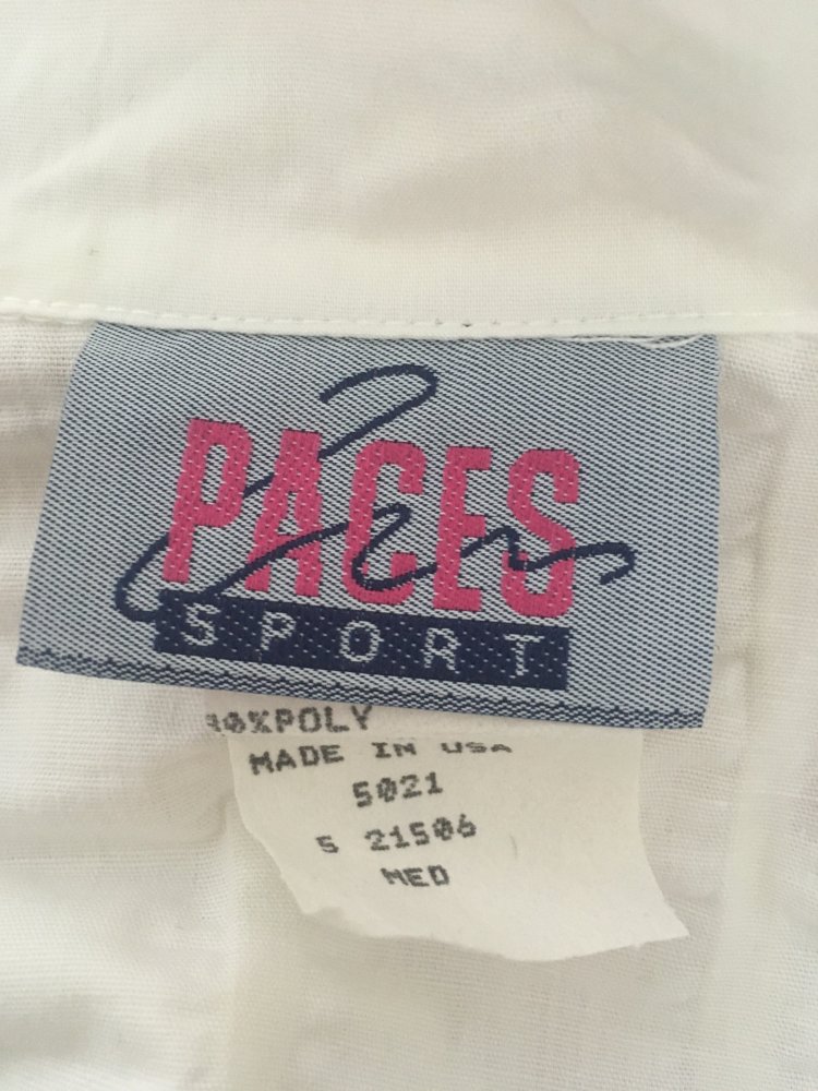 Vintage - Paces Windjacke / Jacke, weiß blau, Gr. M / 38