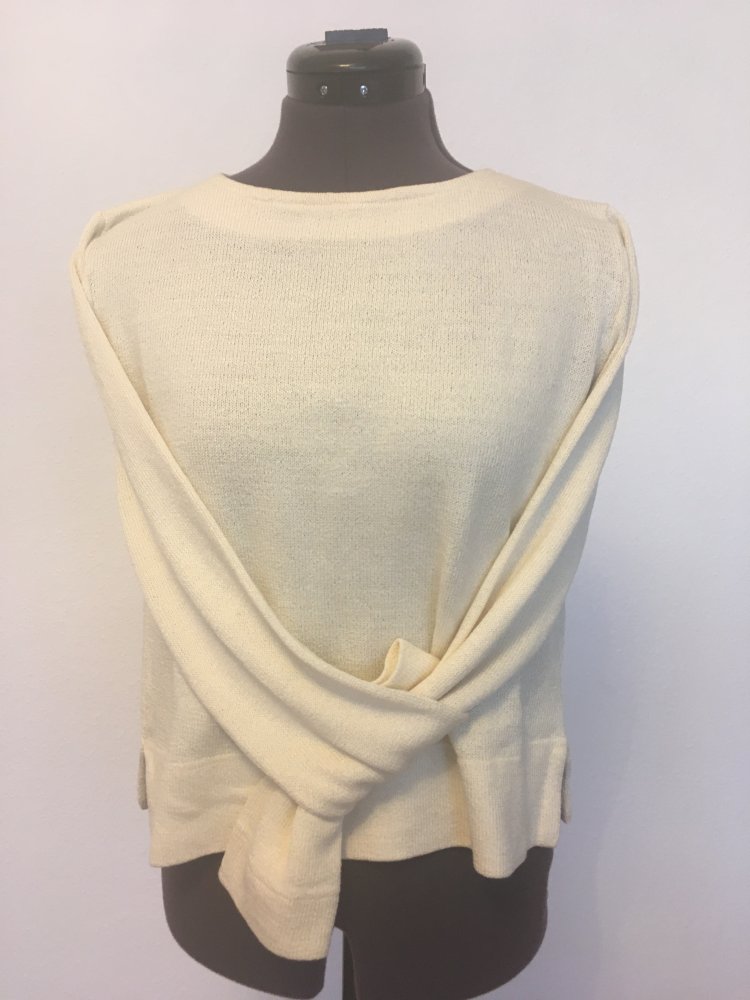 Street One Pullover Feinstrick - weiß, creme - Gr. 38 / M