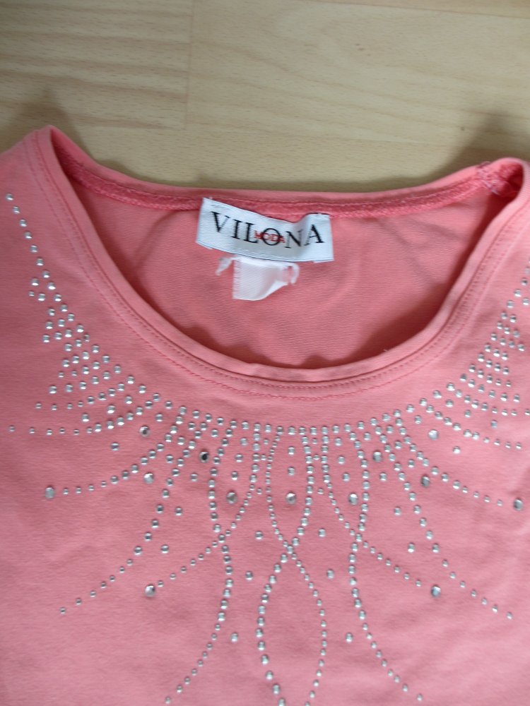 Vilona T-shirt, pink glitzer, 95 % Baumwolle - Gr. L / 40