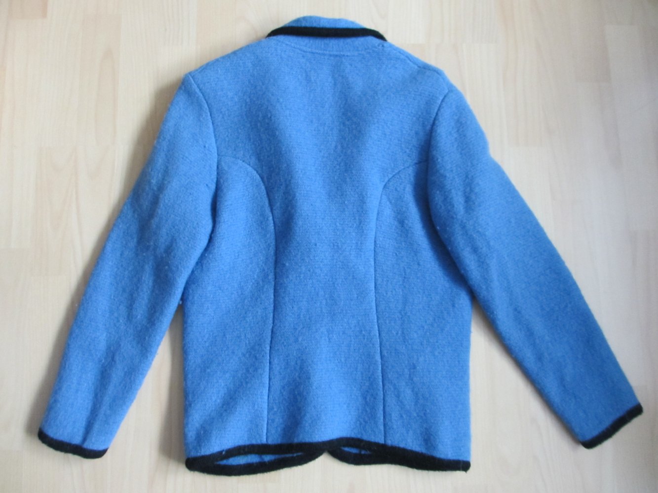 Geiger Trachten Jacke / Tracht / Janker + Knöpfe, blau silber - Gr. 40 / L