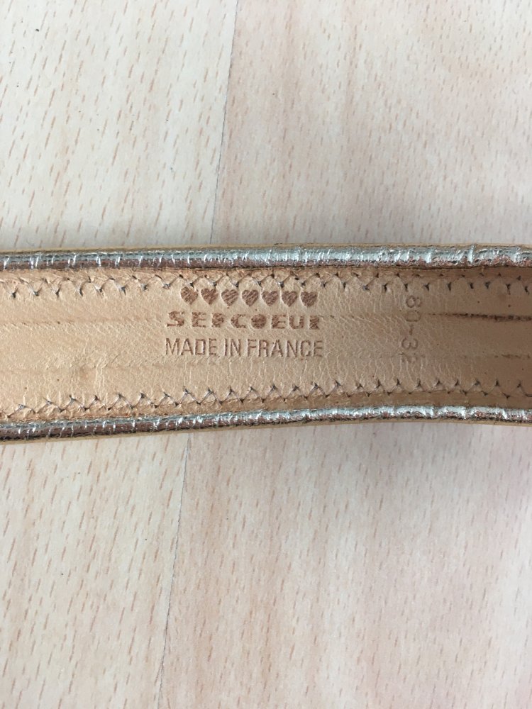Sepcoeur - Gürtel 100 % Leder, lila gold - Gr. 80