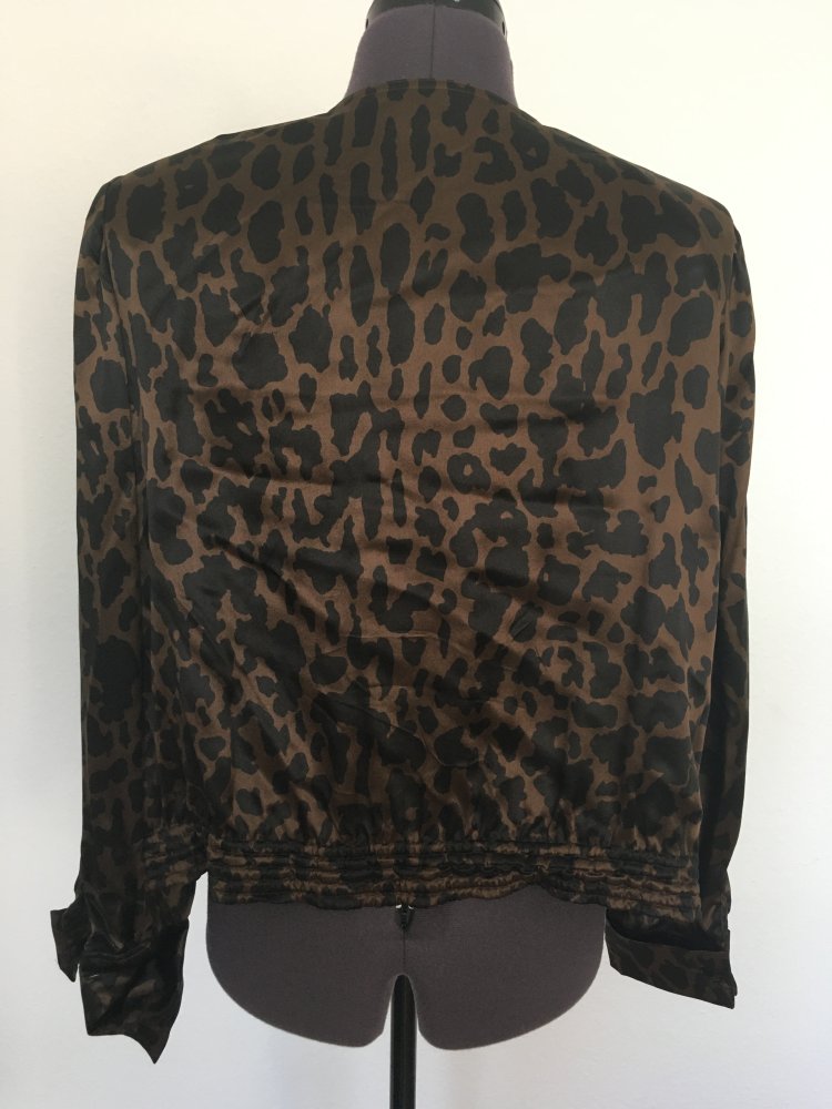 Vintage - Valentino Bluse, braun schwarz, 100 % Seide, Gr. M / 38