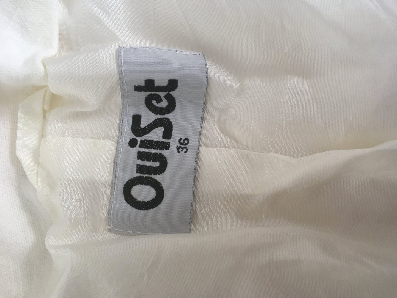 OuiSet Blazer / Jacke, Baumwolle / Leinen, weiß  creme - Gr. S / 36