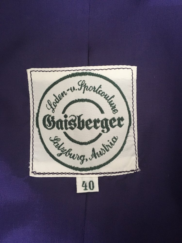 NEU - Gaisberger Couture Jacke / Blazer Tracht, lila grün - Gr. L / 40
