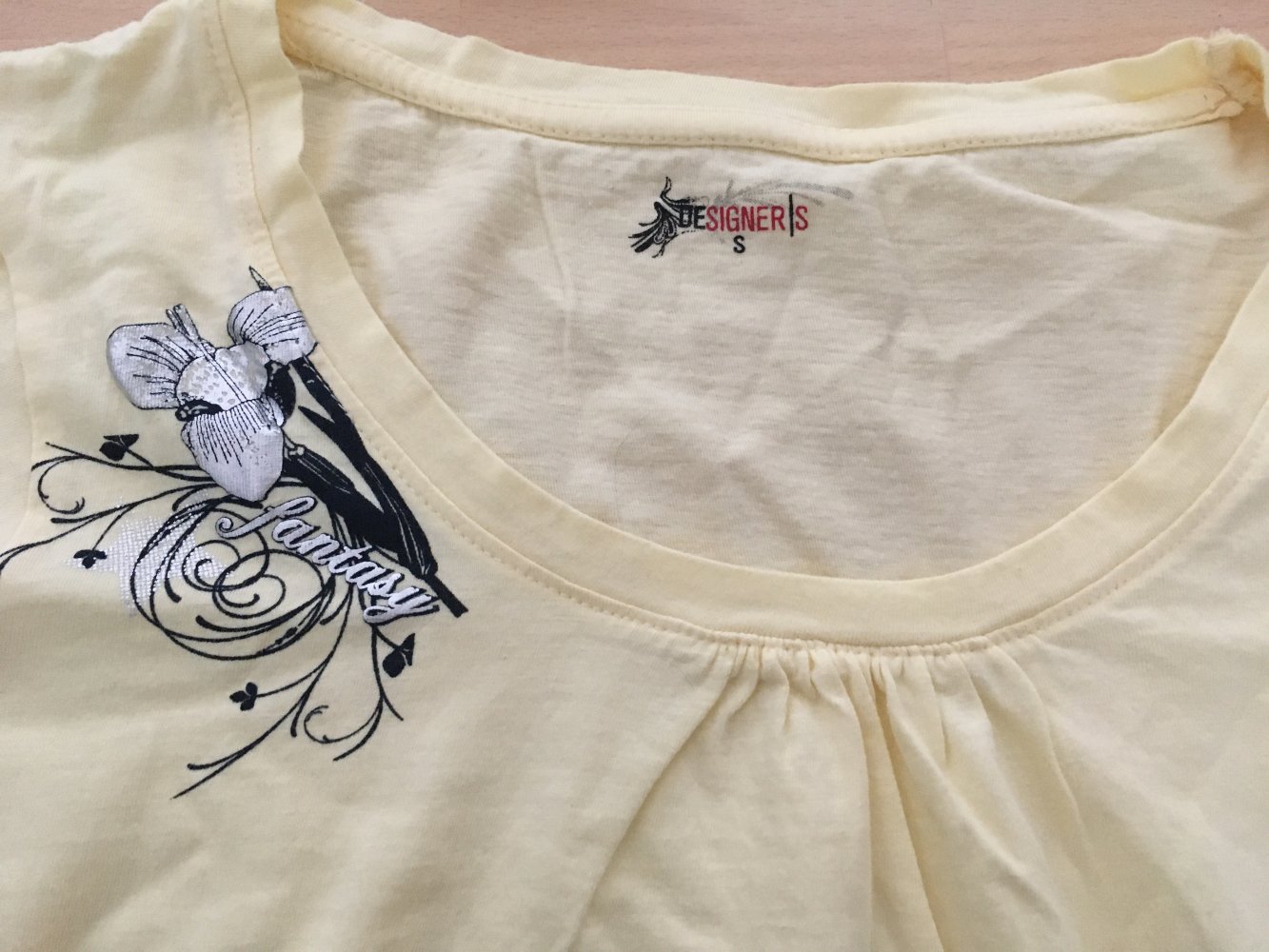 Designers - T-Shirt, schwarz gelb - Gr. S / 36