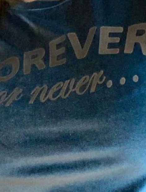 Samt neues bedrucktes t-shirt in blau