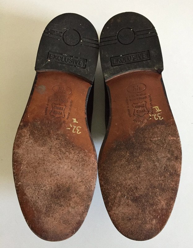 Vintage Echt Leder Schnürschuhe