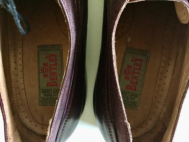 Vintage Echt Leder Schnürschuhe