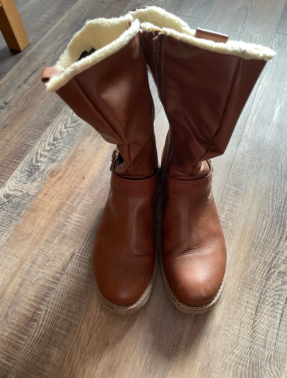 braune halbhohe Stiefel Gr. 40
