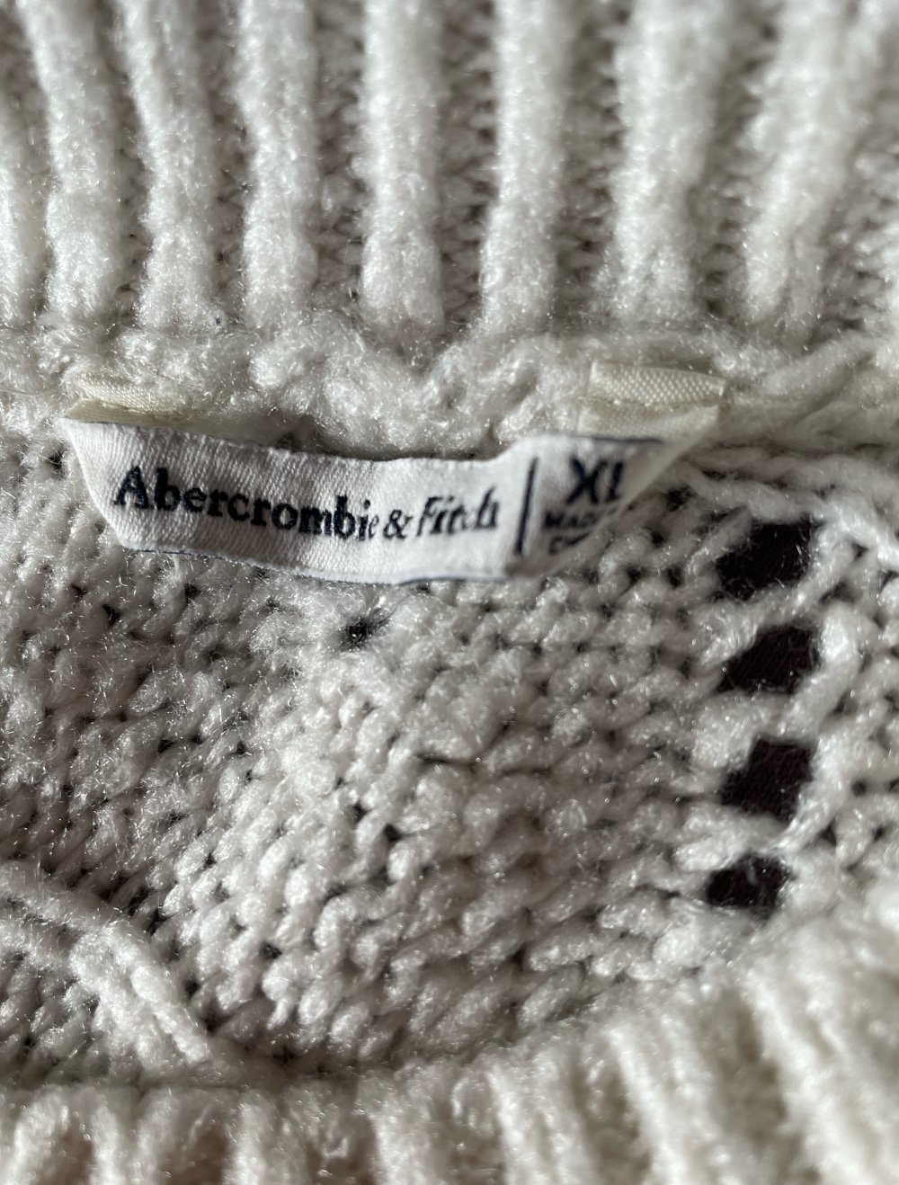 weißer Strickpullover Gr. XL