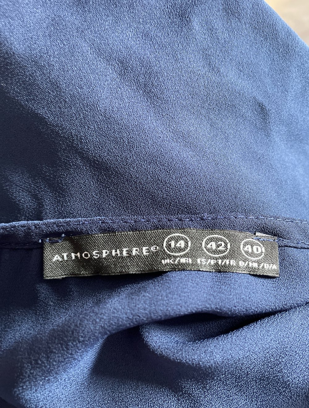 Blaue Bluse 3/4 Arm Gr. 40
