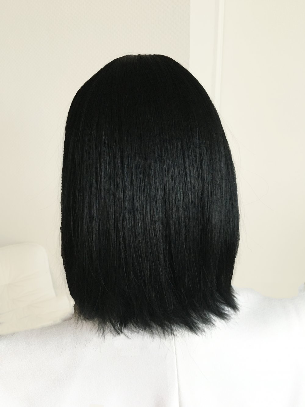 Bob Perücke schwarz mit Pony - neu