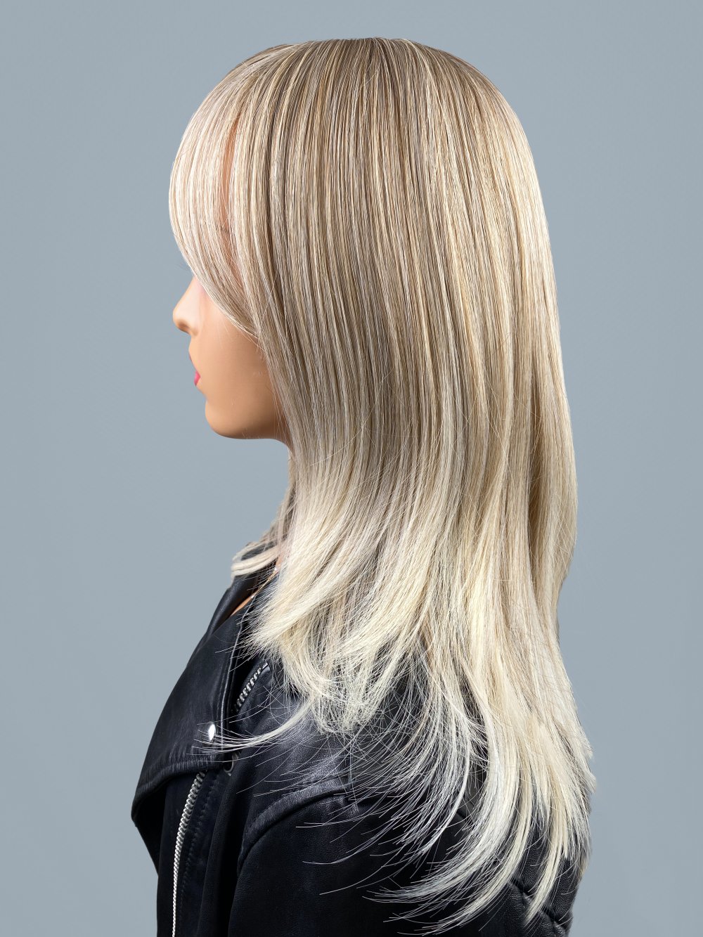 Blonde Echthaar Imitat Perücke / Wig