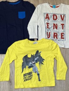 3 x Jungen Langarmshirt Batman Lupilu Größe 110