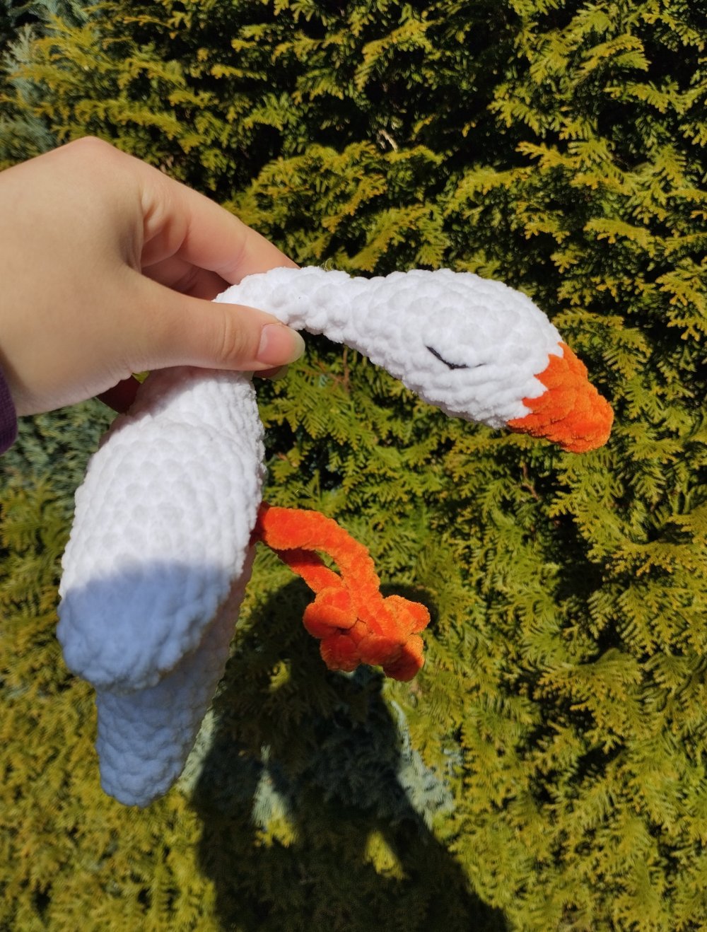 Gans Kuscheltier Amigurumi selfmade gehäkelt