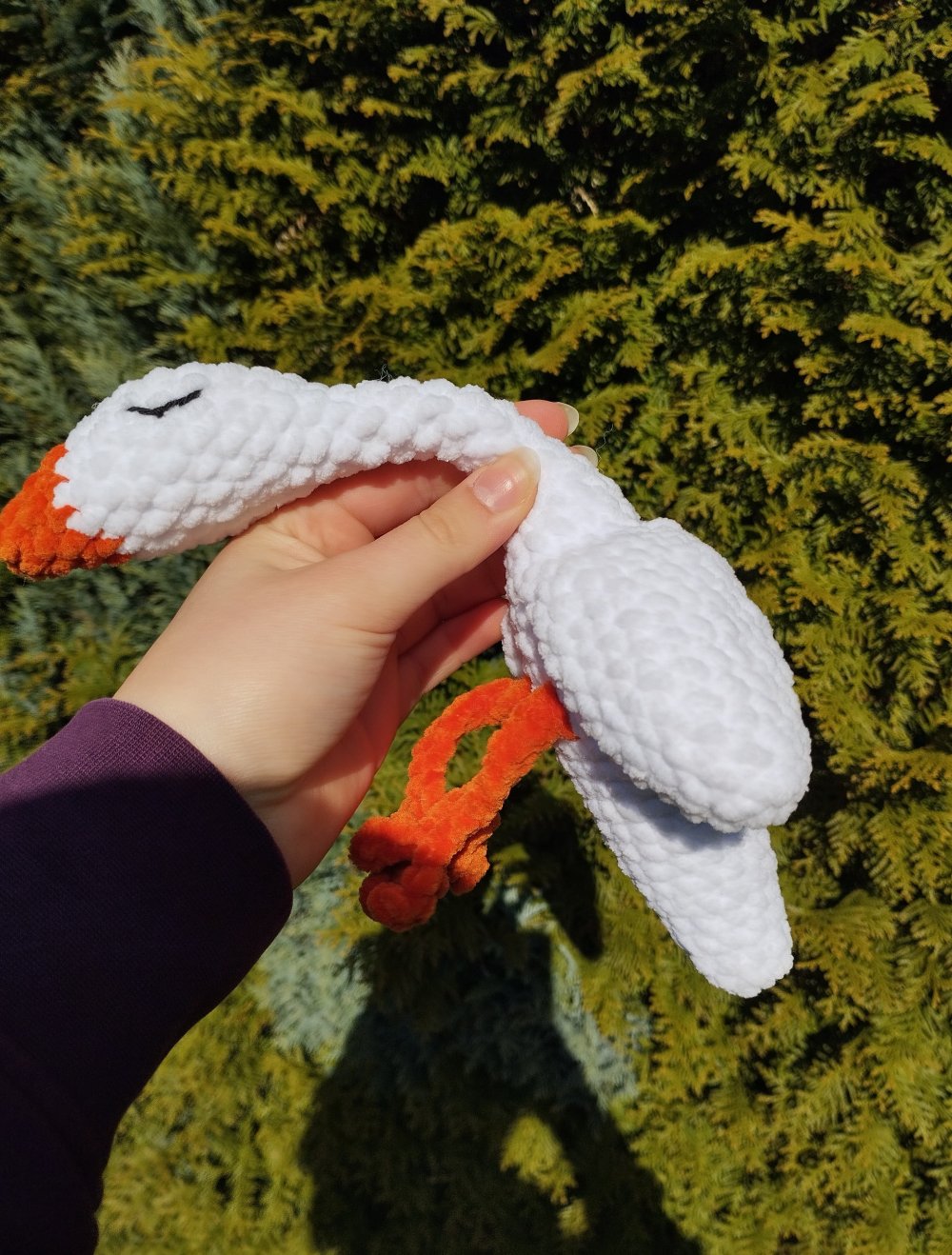 Gans Kuscheltier Amigurumi selfmade gehäkelt