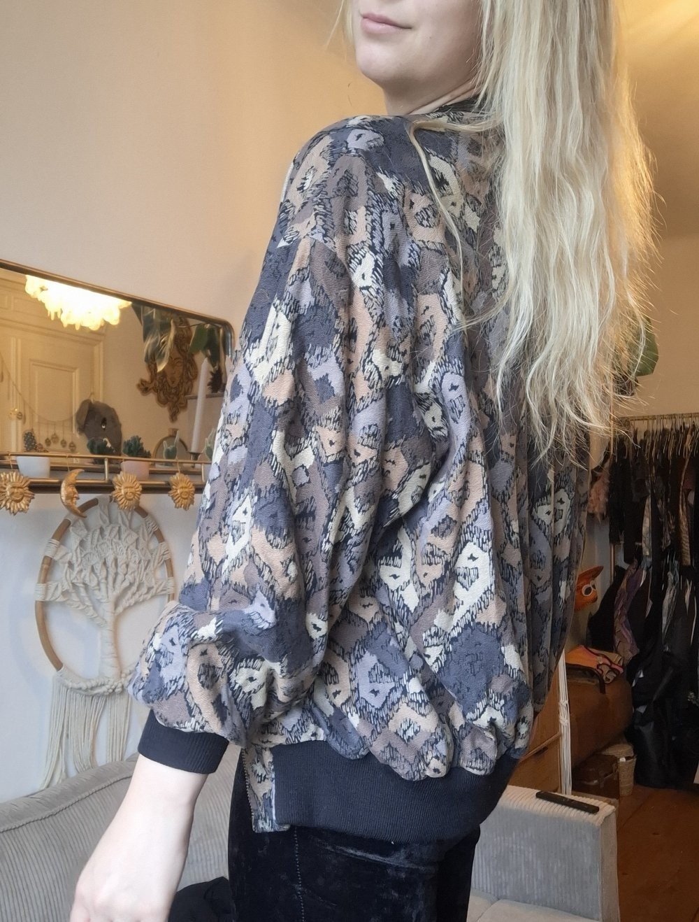 Vintage Muster Bomberjacke