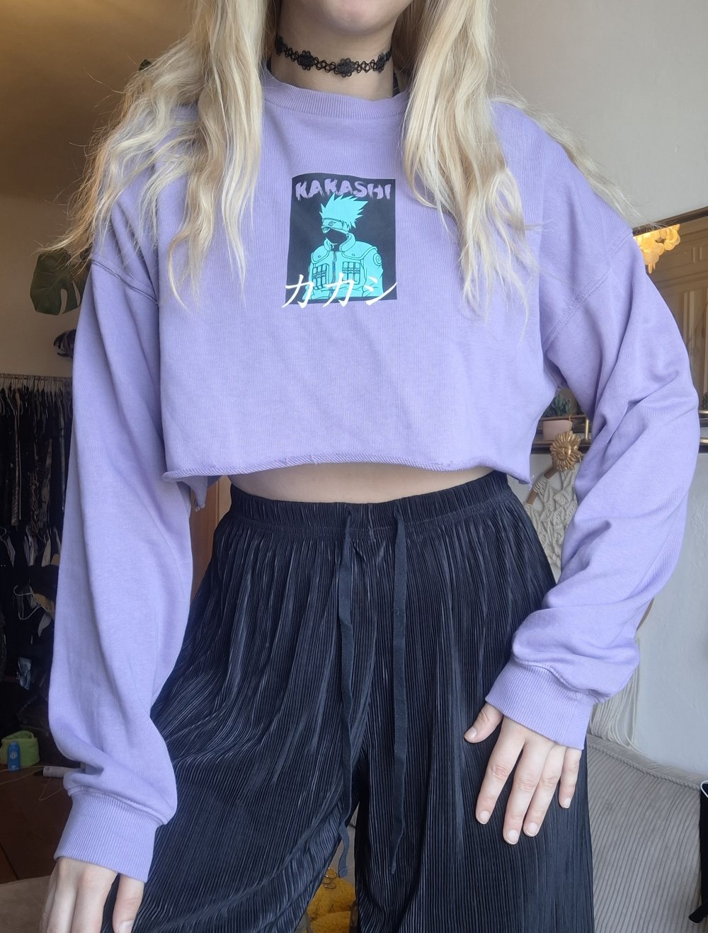 Naruto Anime Crop Pullover