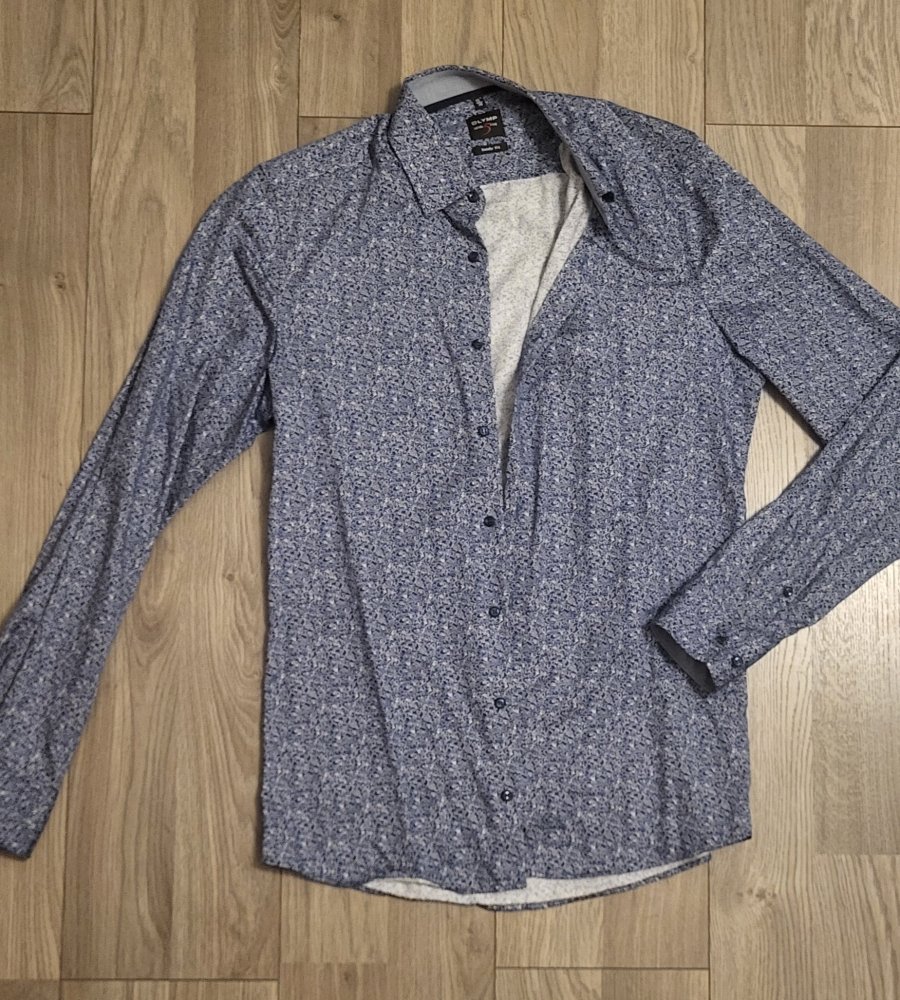 Hemd Olymp, Blau , Level 5 in body fit Größe 38