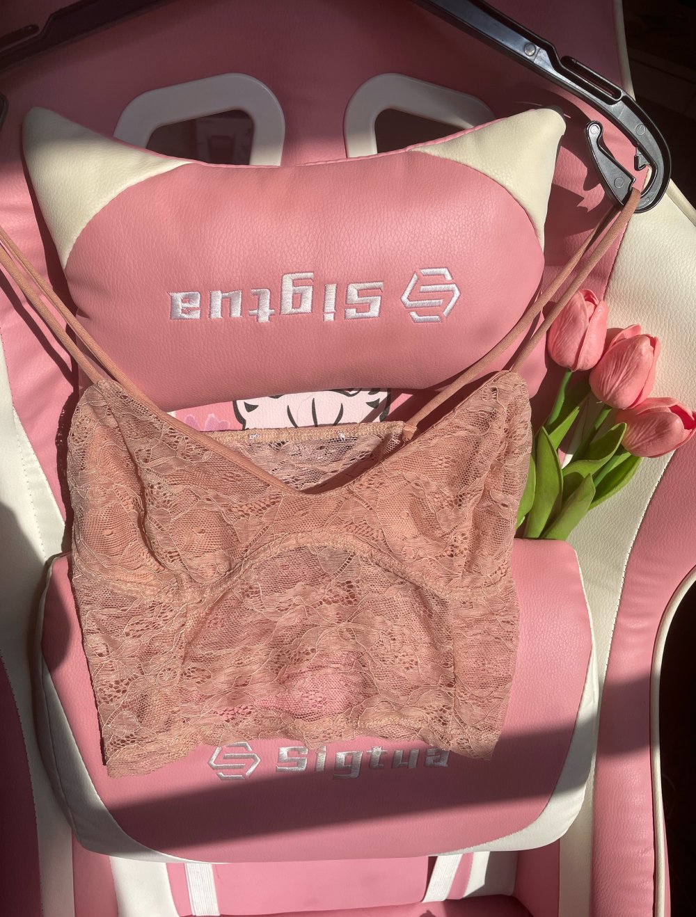 Top mit Muster, lightpink