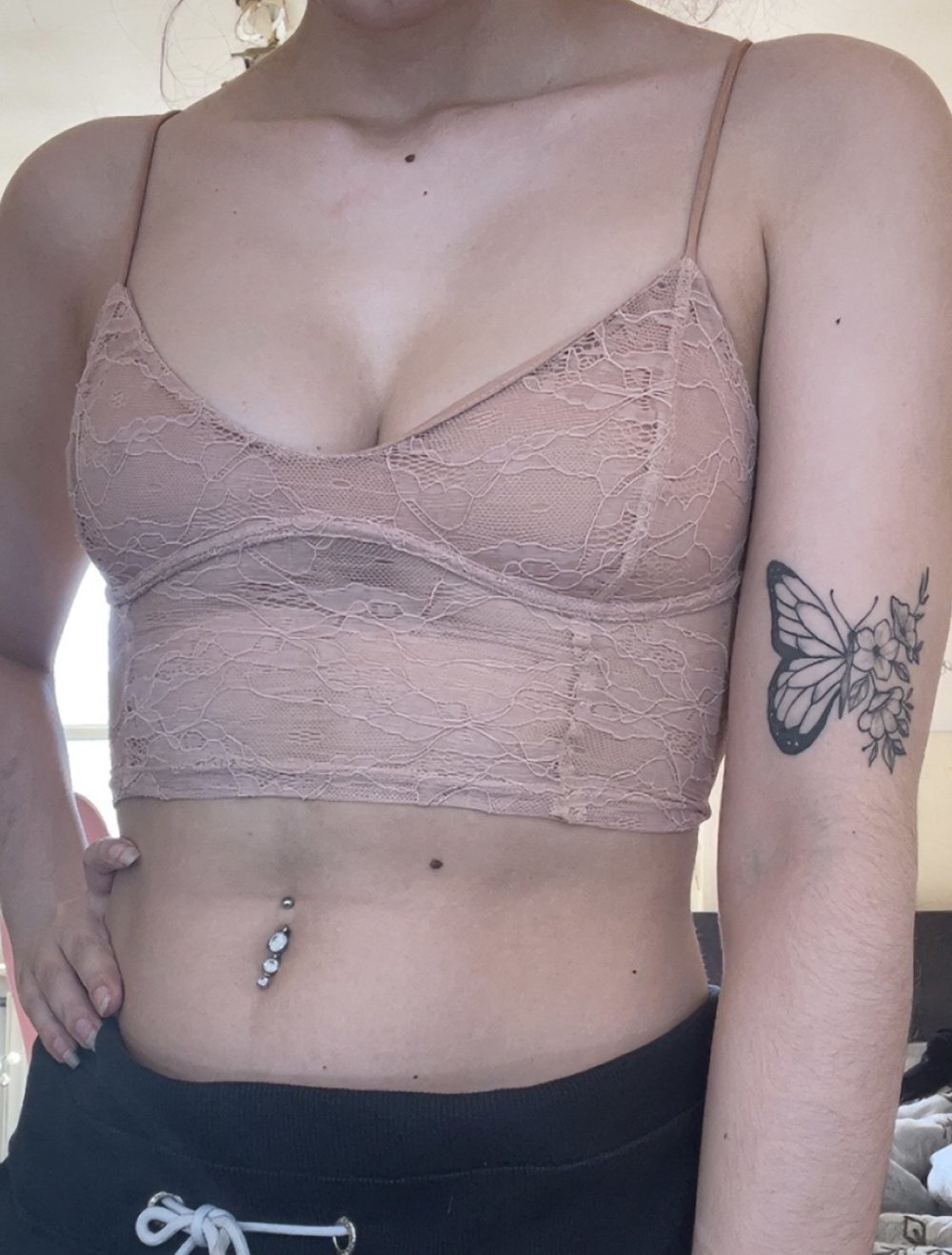 Top mit Muster, lightpink
