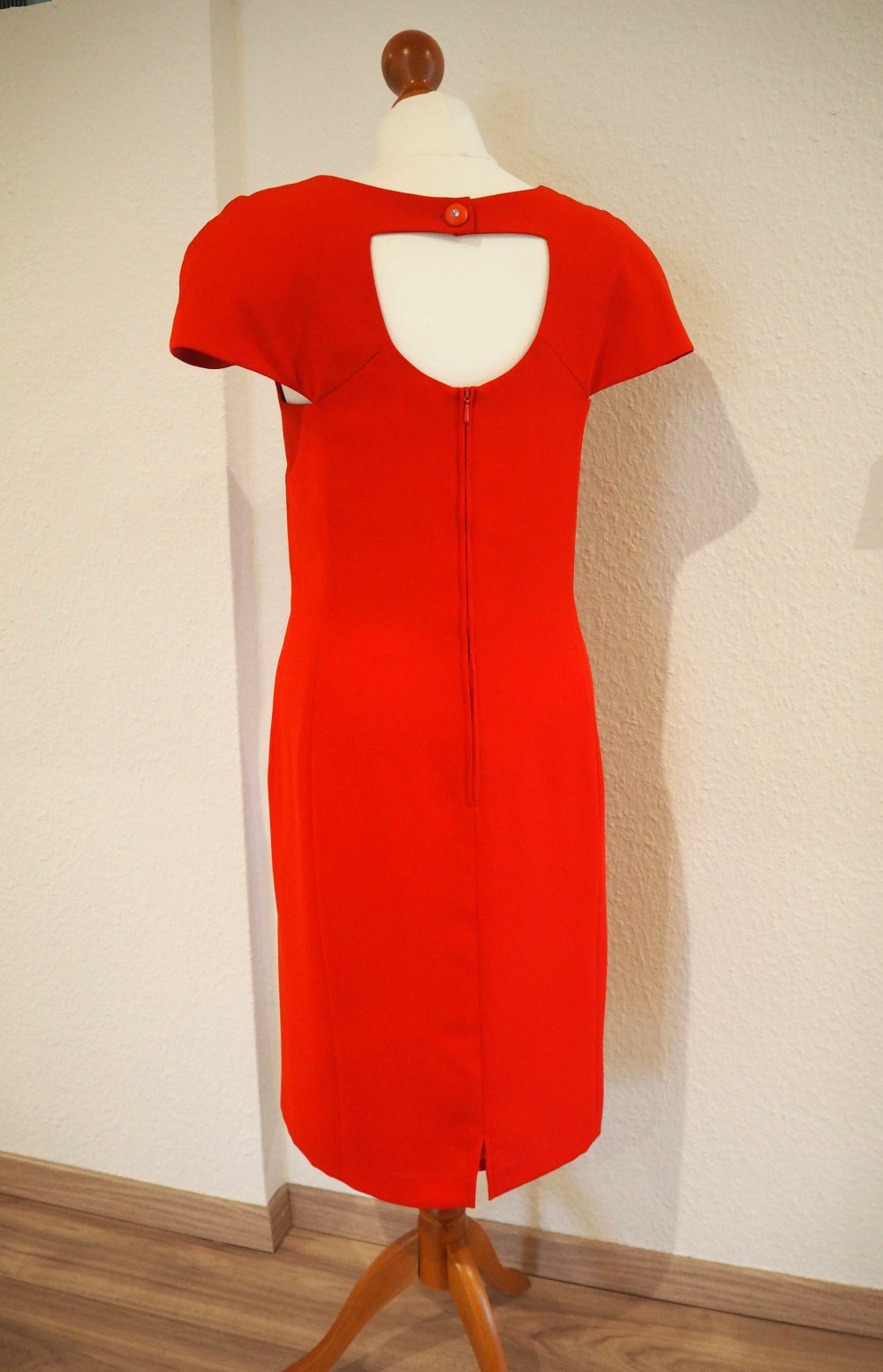 Feuerrotes Vintage-Abendkleid 80er/90er Jahre