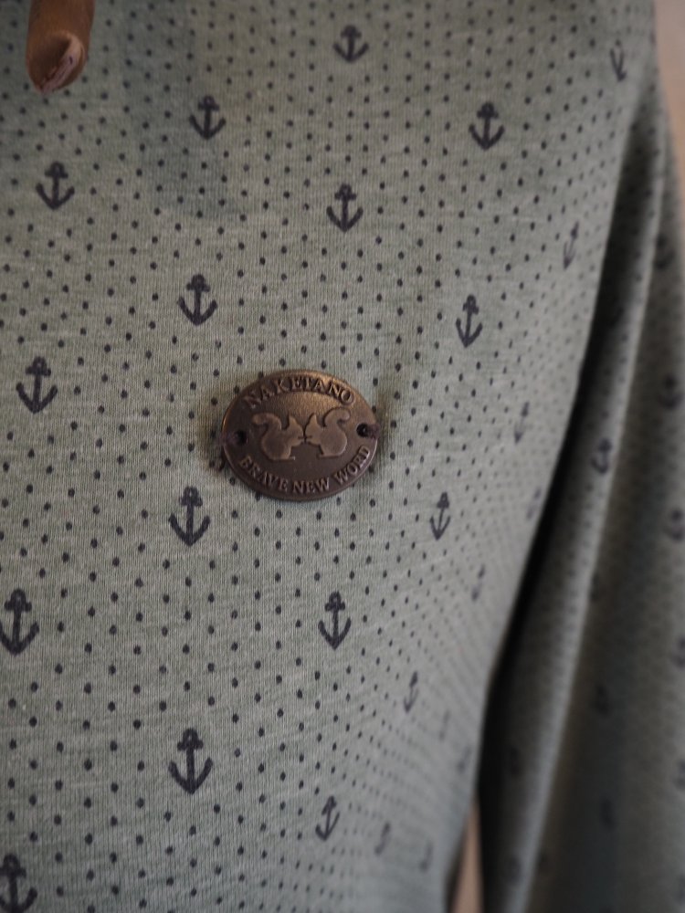 Naketano Hoodie mit maritimem Ankerprint