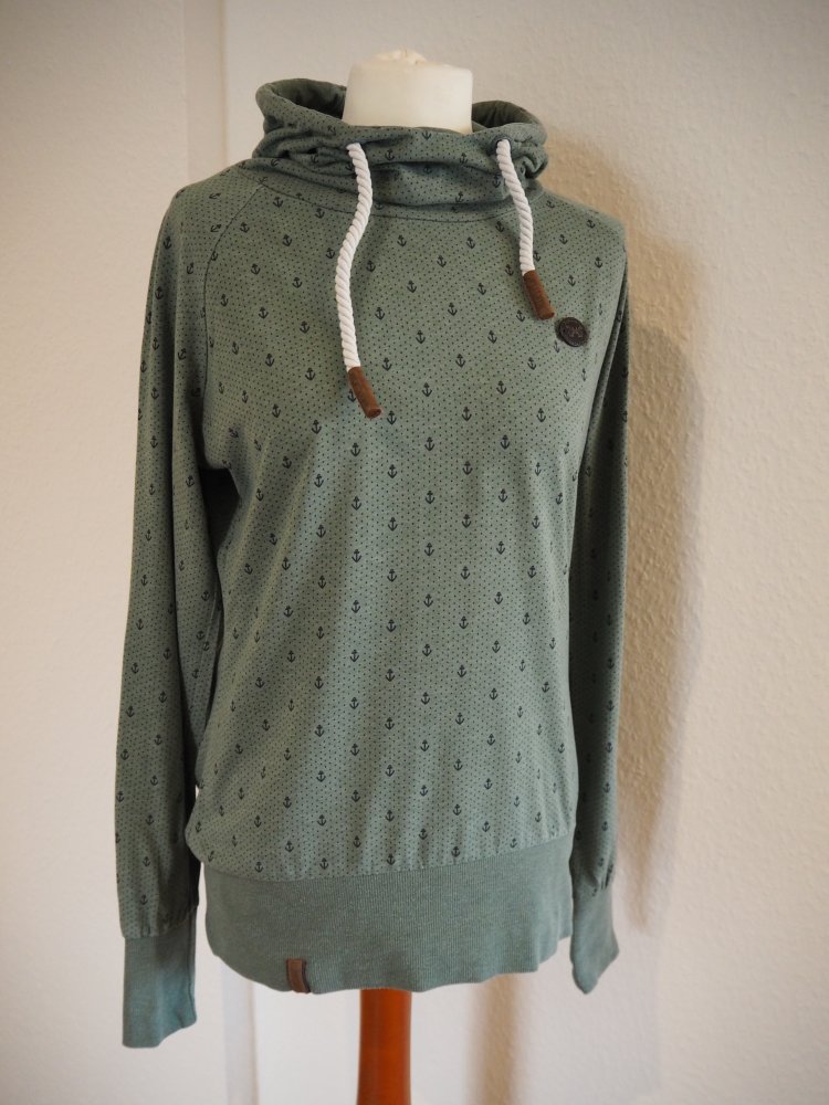 Naketano Hoodie mit maritimem Ankerprint