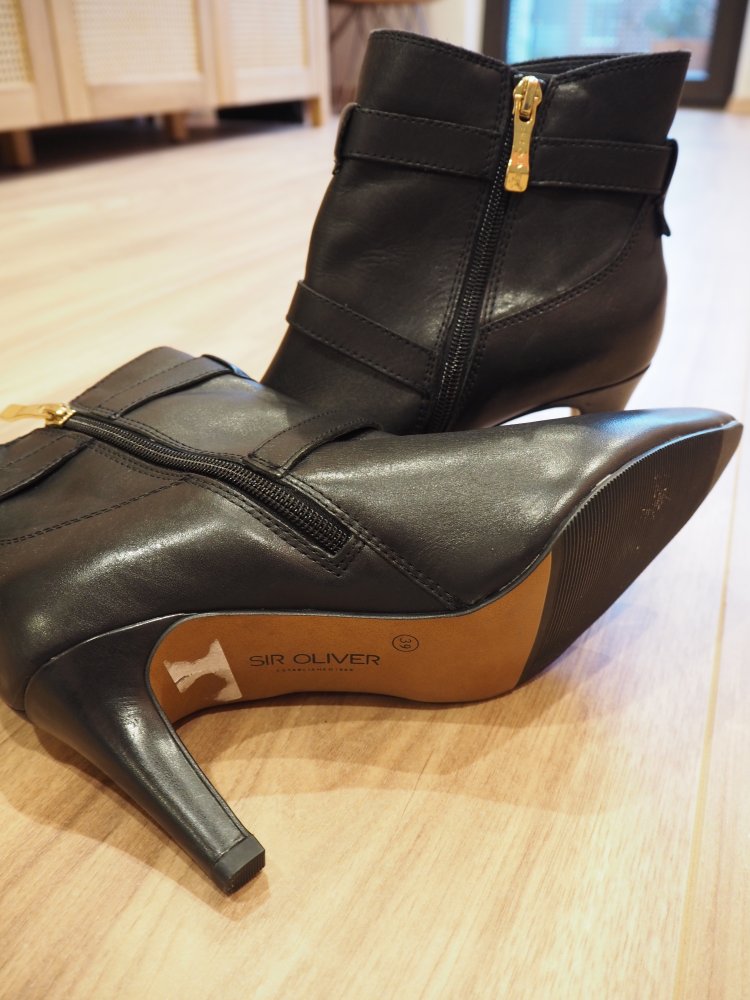 Elegante Leder-Stiefeletten, Echtleder