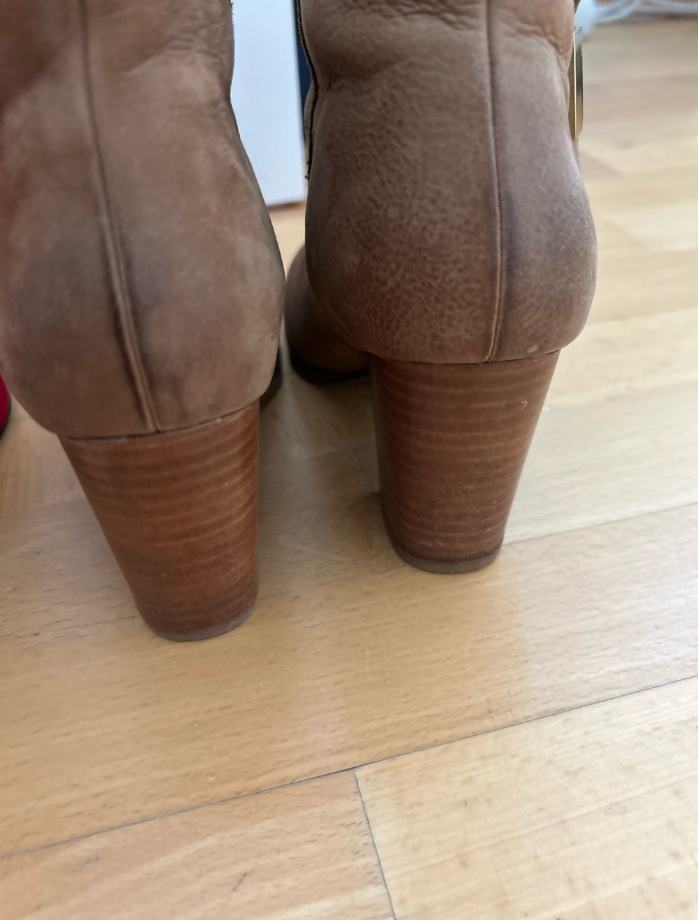 braune Leder-Stiefletten