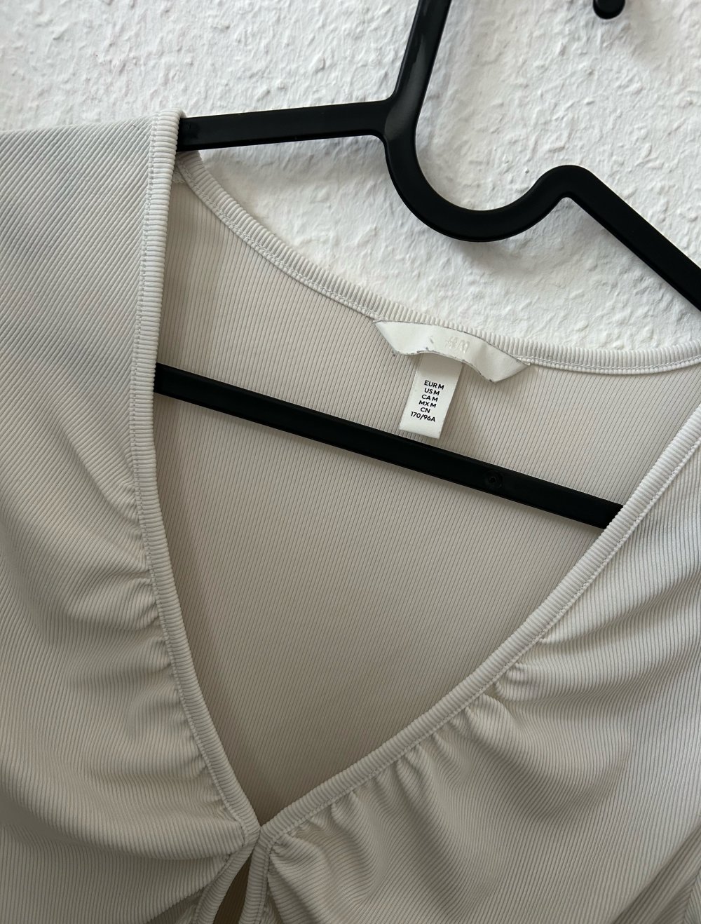 Basic H&M Langarm weiß beige