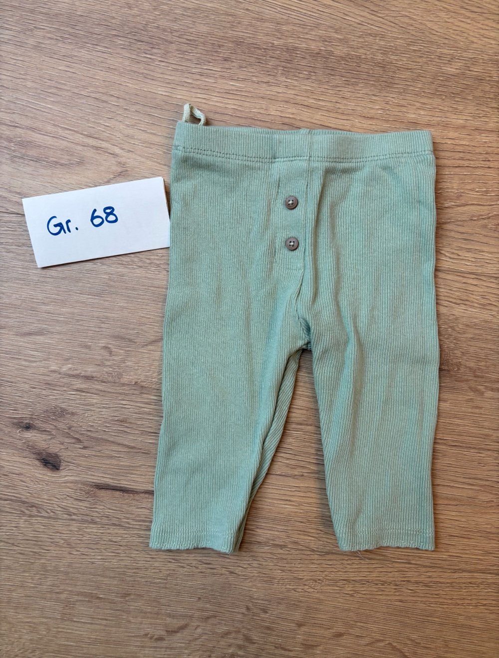 Leggings hellgrün mit Knöpfen