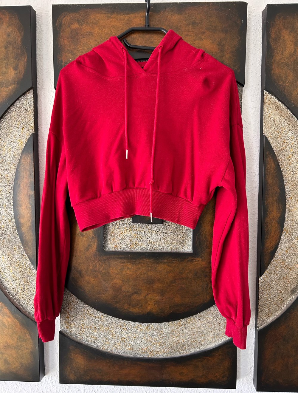 Cropped Hoodie in Rot
