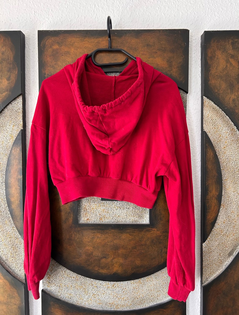 Cropped Hoodie in Rot