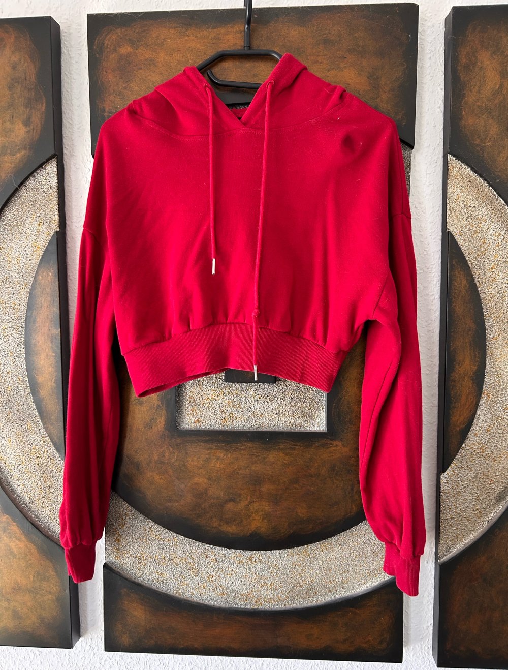 Cropped Hoodie in Rot