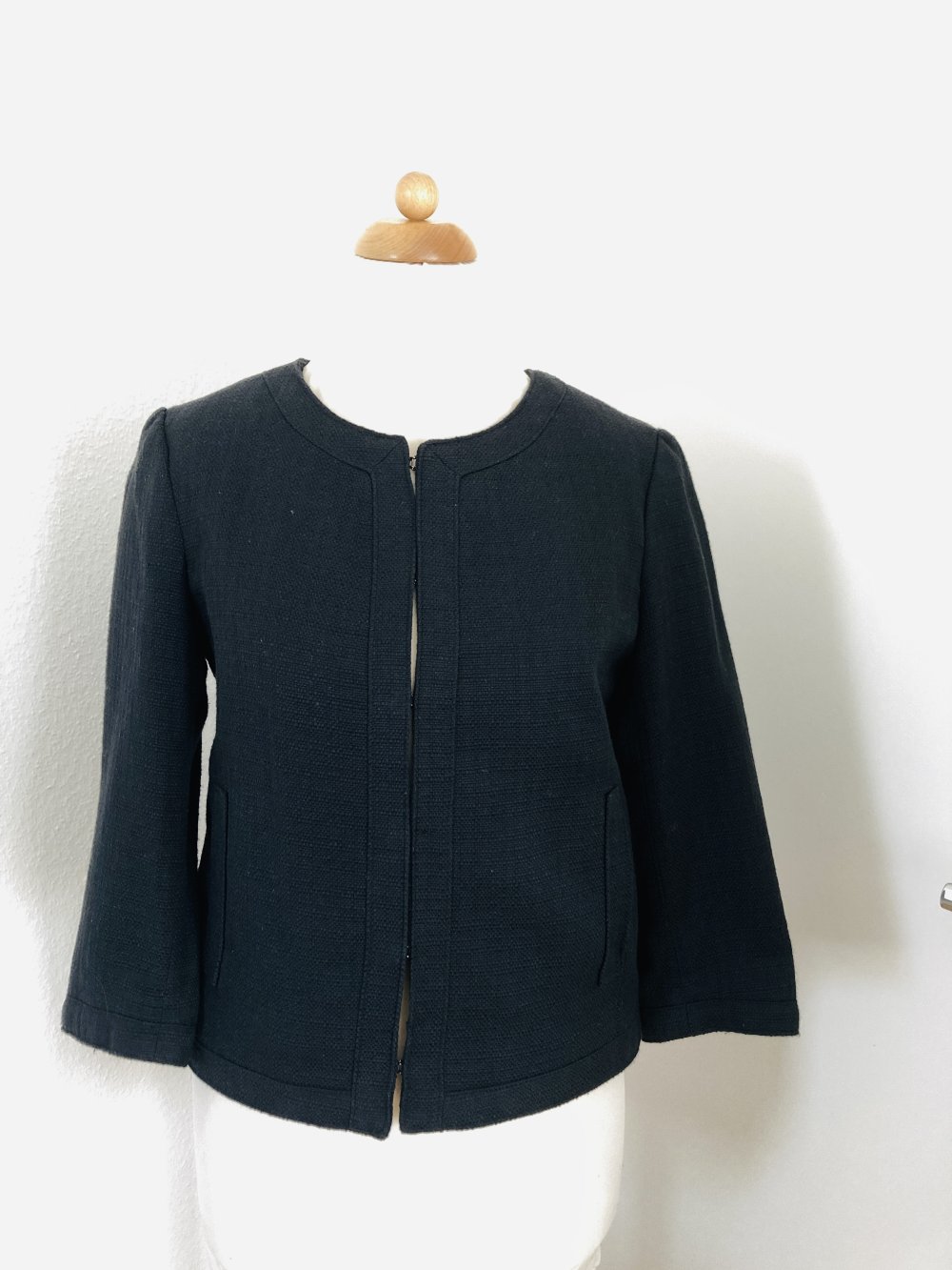 Banana Republic schwarz Jacke Blazer Boucle Gr 36