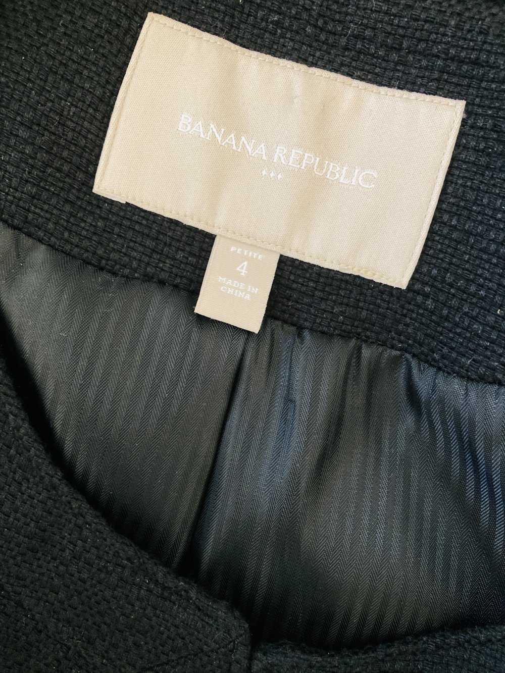 Banana Republic schwarz Jacke Blazer Boucle Gr 36