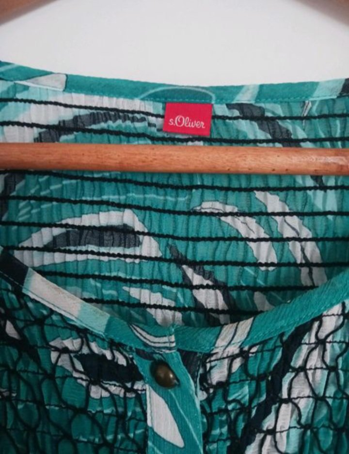 Neuw. ~ Schöne Chiffon-Bluse (S.Oliver), Gr.M, türkis/hellblau