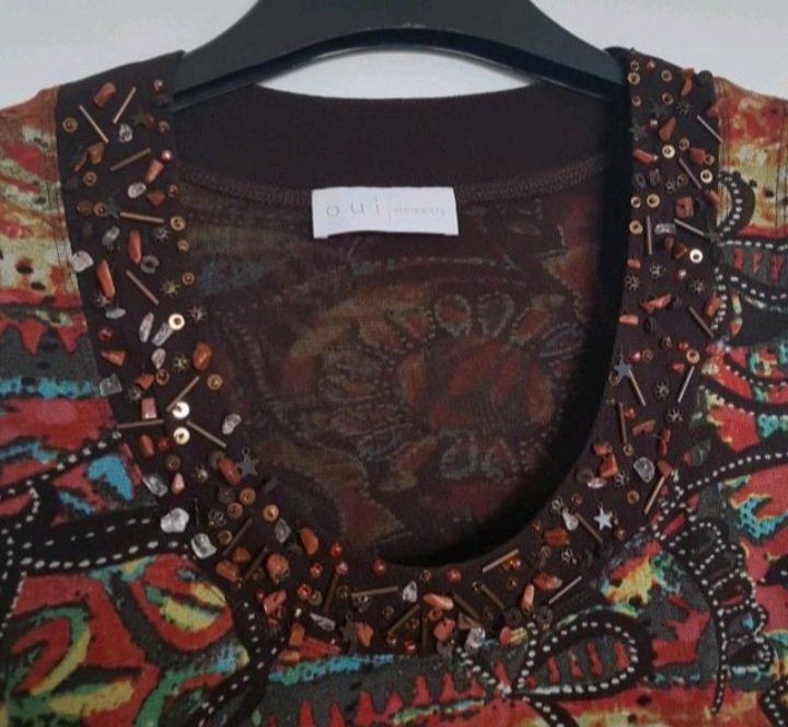 Neuw. ~ Qualitativ hochwertiges Sommer-Top (v.oui moments), Gr.S, bunt