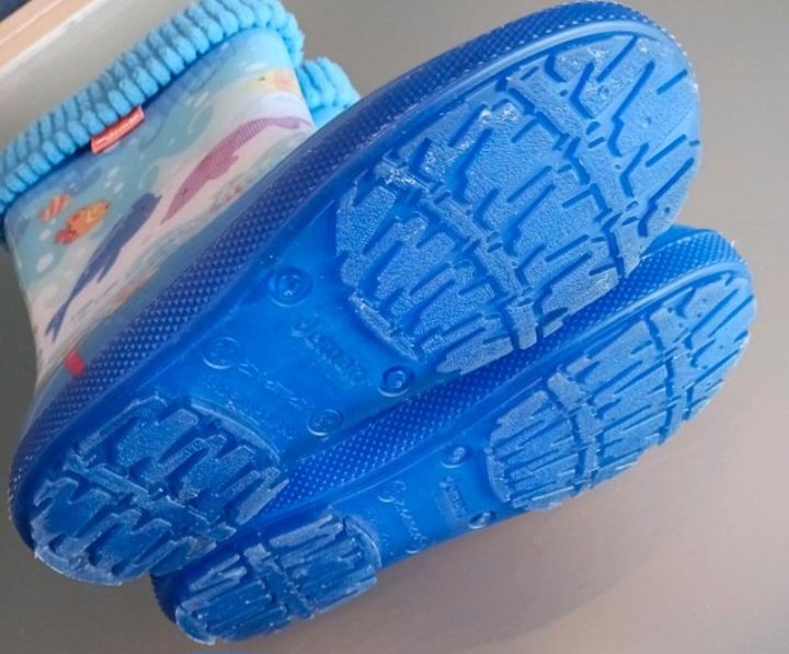 Schöne Gummistiefel (v.Demar), Gr.31, Meerestiere, blau/bunt