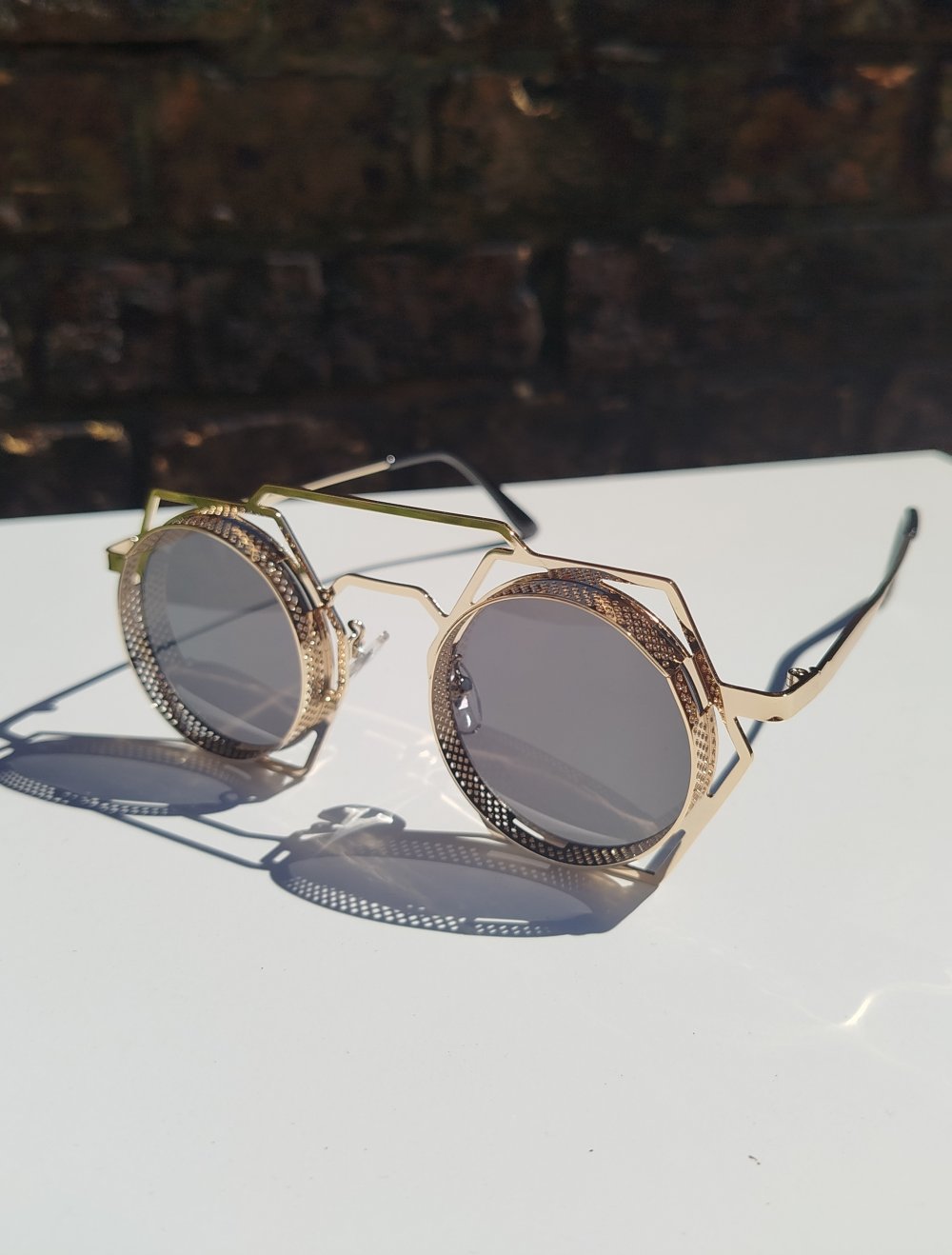Steampunk Gothic Punk Metal Sonnenbrille