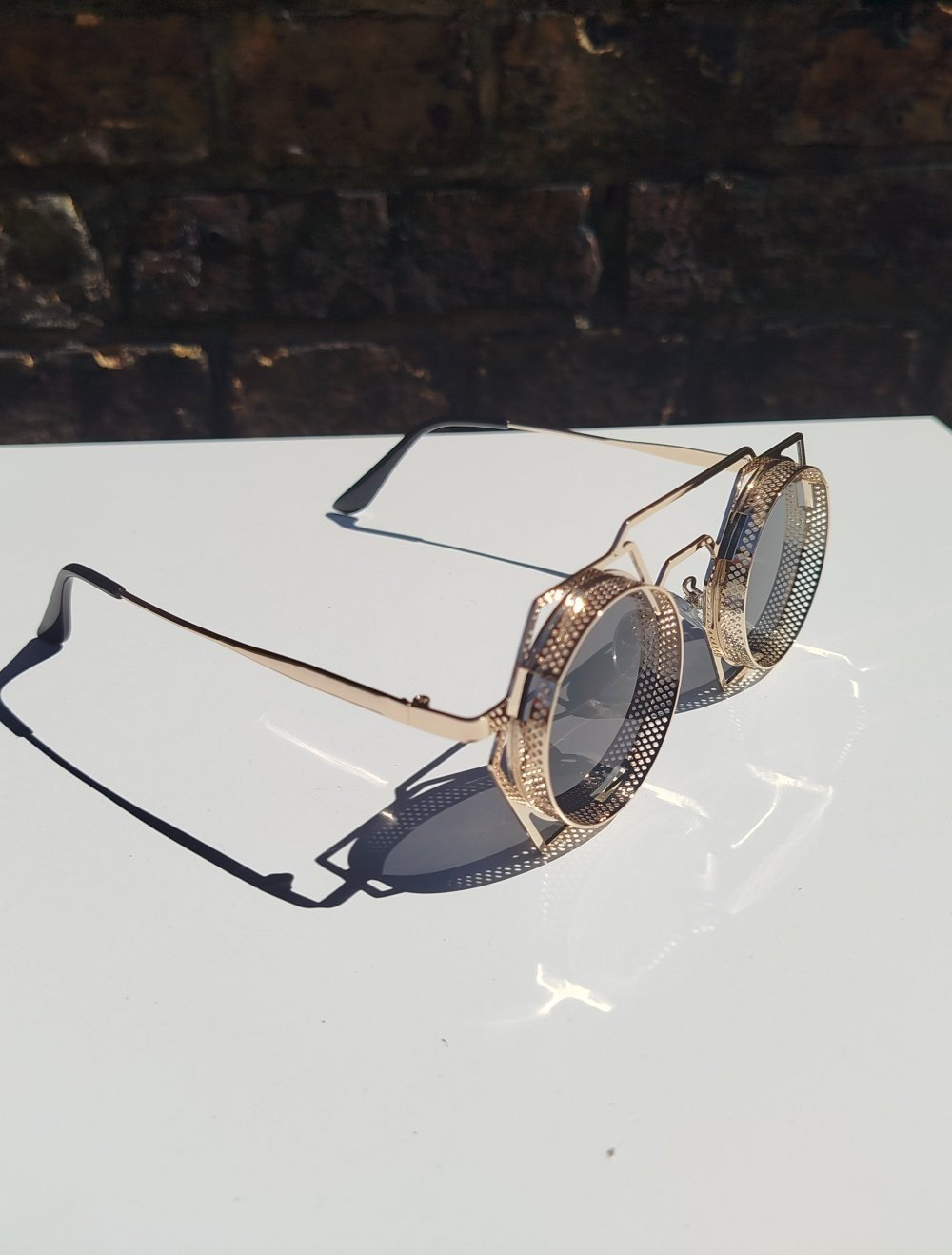 Steampunk Gothic Punk Metal Sonnenbrille