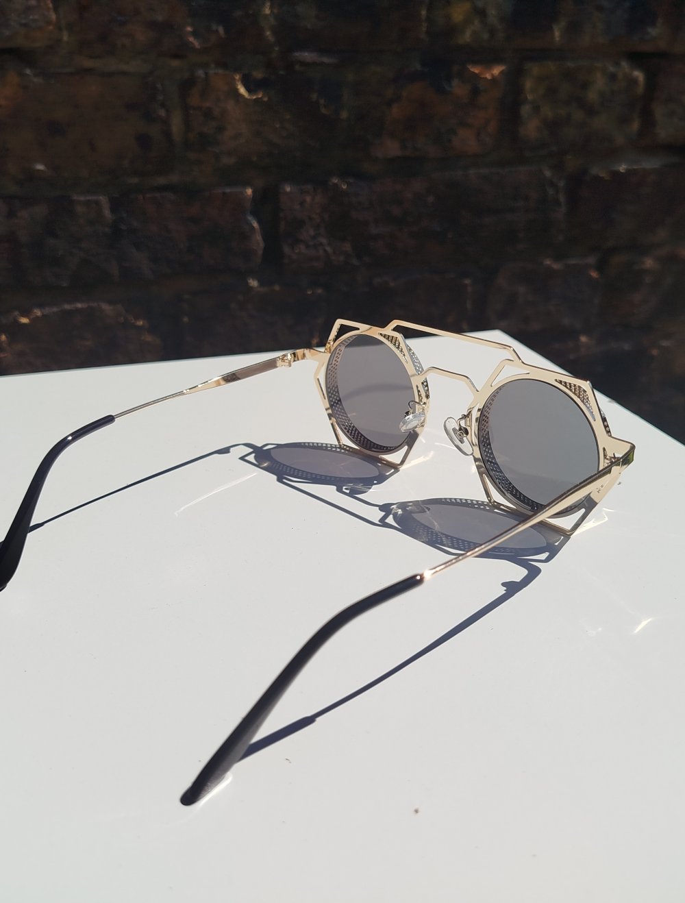 Steampunk Gothic Punk Metal Sonnenbrille