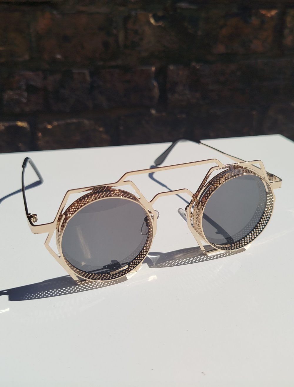 Steampunk Gothic Punk Metal Sonnenbrille